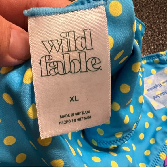 NWOT Wild Fable Reversible Blue and Yellow Polka Dot Bikini Bottom (XL) - Picture 4 of 5